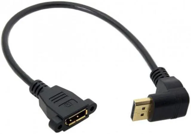 Alt view image 7 of 7 - Xiwai Cable DisplayPort Display Port Male to Female 90 Degree Up Angled Extension Cable