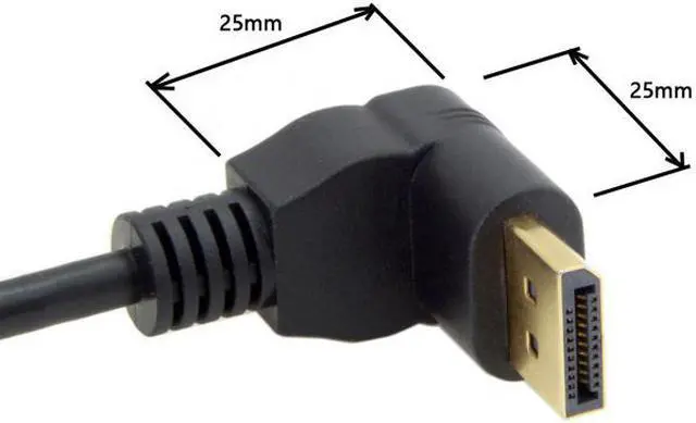 Main image of Xiwai Cable DisplayPort Display Port Male to Female 90 Degree Up Angled Extension Cable