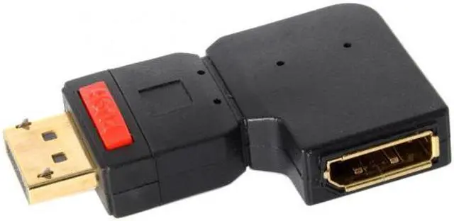 Alt view image 6 of 7 - Cablecc CY DP-016-LE Left Angled 90 Degree DisplayPort Male to Female Extension Adapter Standard DP 4K