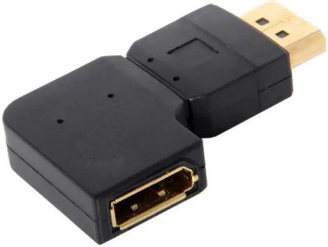 Alt view image 7 of 7 - Cablecc CY DP-016-LE Left Angled 90 Degree DisplayPort Male to Female Extension Adapter Standard DP 4K