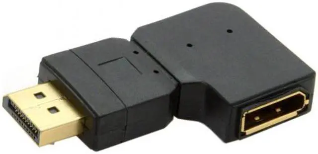 Alt view image 6 of 7 - Cablecc CY DP-016-RI Right Angled 90 Degree DisplayPort Male to Female Extension Adapter Standard DP 4K