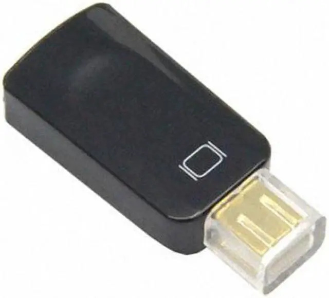 Alt view image 2 of 8 - CYSM Thundebolt  Mini DisplayPort DP Male to HDMI Female Audio video Adapter for Macbook Black Color