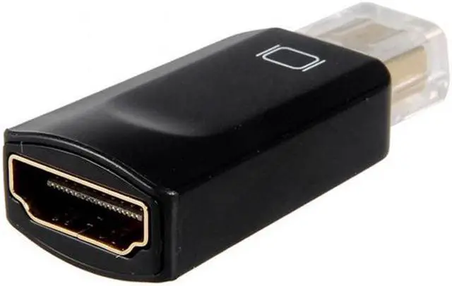 Alt view image 6 of 8 - CYSM Thundebolt  Mini DisplayPort DP Male to HDMI Female Audio video Adapter for Macbook Black Color