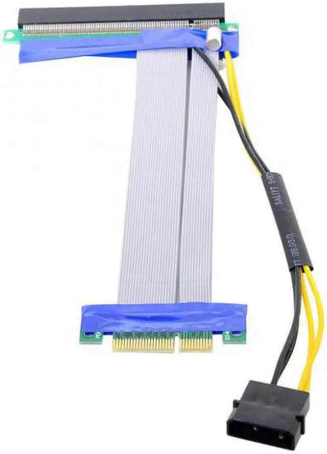 Main image of Chenyang Cable PCI-E Express 4x to 16x Flex Cable Extender Converter Riser Card Adapter with 4pin Power 15cm