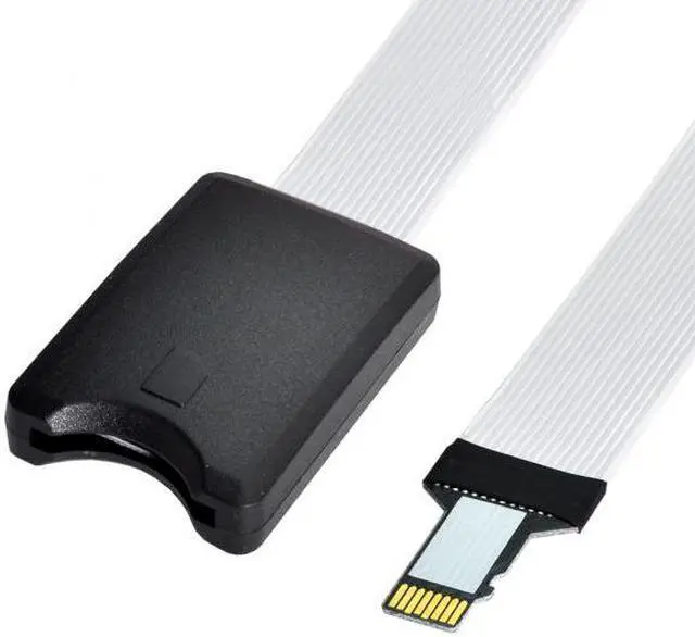 Main image of HKCY EP-009 Micro-SD TF Memory Card Kit Male to SD Female Extension Soft Flat FPC Cable Extender 25cm