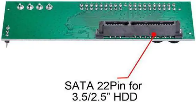 Alt view image 7 of 7 - Jimier Cable SATA Disk to IDE/PATA 40Pin Motherboard Converter Adapter PCBA for Desktop & 2.5 3.5" Hard Disk Drive