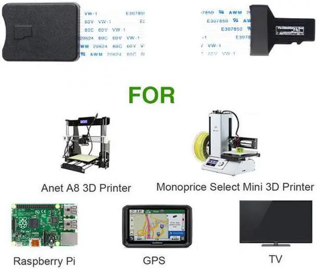 Alt view image 4 of 7 - HKCY EP-019 Micro-SD TF Memory Card Kit Male to TF Female Extension Soft Flat FPC Cable Extender 25cm