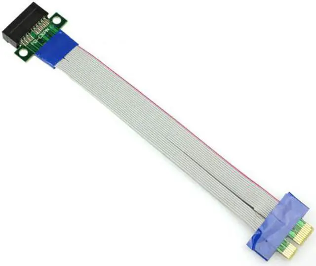 Alt view image 7 of 7 - Chenyang Cable PCI-E Express 1X Slot Riser Card Extender Extension Ribbon Flex Relocate Cable 20cm