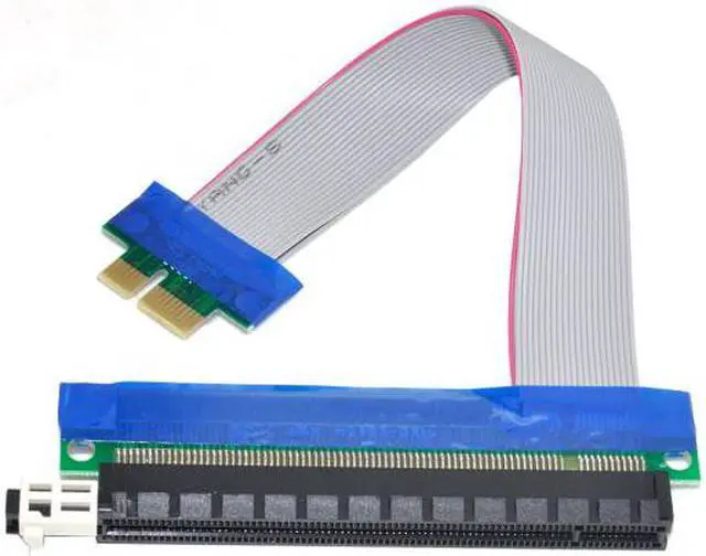 Alt view image 7 of 7 - Chenyang Cable PCI-E Express 1x to 16x Extension Flex Cable Extender Converter Riser Card Adapter 20cm