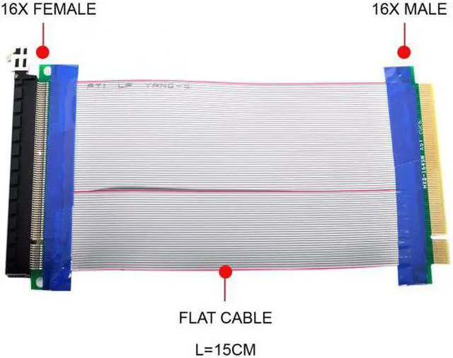 Alt view image 6 of 7 - KAIBOXIXI NGFF M-key NVME AHCI SSD to PCI-E 3.0 16x x16 Vertical Adapter with Cable Male to Female Extension
