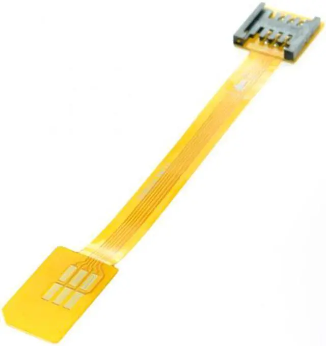 Alt view image 2 of 7 - Xiwai Cable GSM CDMA Standard UIM SIM Card Kit Male to Female Extension Soft Flat FPC Cable Extender 10cm
