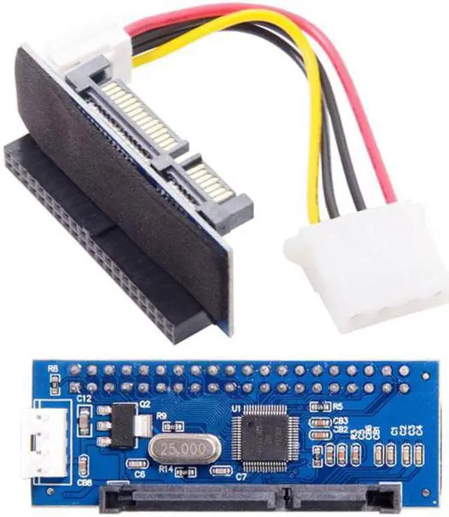 Alt view image 2 of 7 - Jimier Cable IDE/PATA 40Pin Disk to SATA Female Converter Adapter PCBA for Desktop & 3.5" Hard Disk Drive