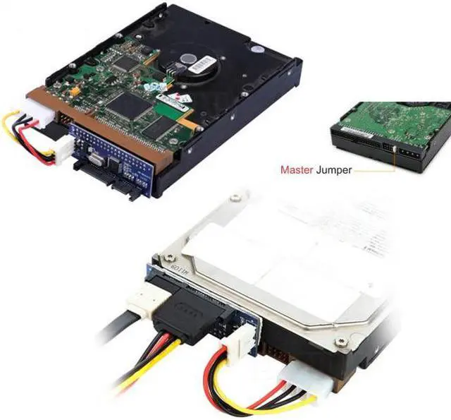 Alt view image 6 of 7 - Jimier Cable IDE/PATA 40Pin Disk to SATA Female Converter Adapter PCBA for Desktop & 3.5" Hard Disk Drive
