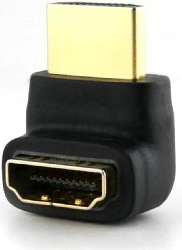 Alt view image 7 of 7 - KAIBOXIXI 90 Degree Up Angled HDMI 1.4 Male to Female Extension Adapter Converter