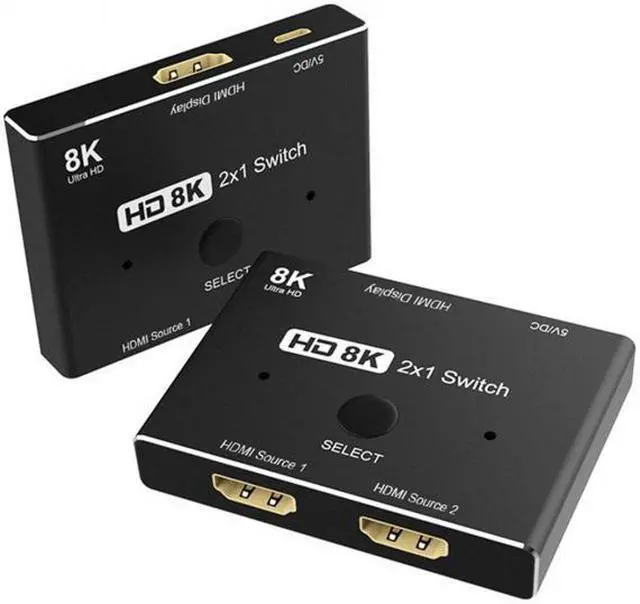 Main image of Jimier CY HD-015 8K@60hz HDMI 2.1 Switch 2-IN-1-OUT Hub Support HDCP SST Extended 4K@60hz