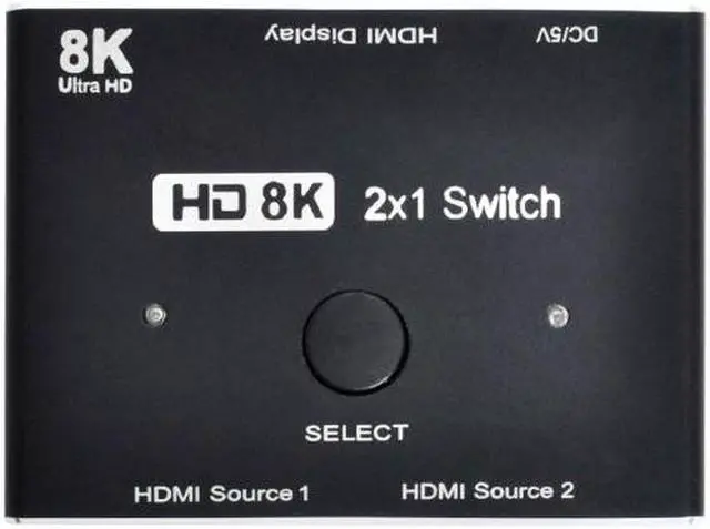 Alt view image 2 of 7 - Jimier CY HD-015 8K@60hz HDMI 2.1 Switch 2-IN-1-OUT Hub Support HDCP SST Extended 4K@60hz