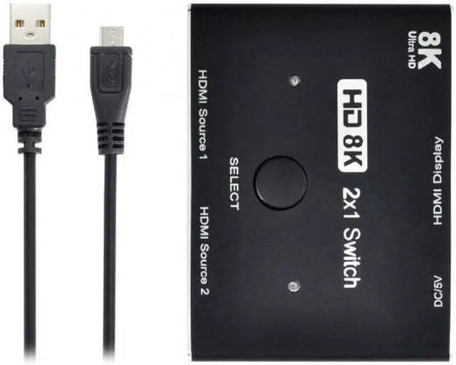 Alt view image 4 of 7 - Jimier CY HD-015 8K@60hz HDMI 2.1 Switch 2-IN-1-OUT Hub Support HDCP SST Extended 4K@60hz