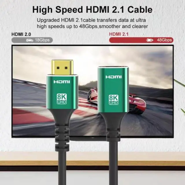Main image of Chenyang Cable HDMI 2.1 Extension Cable Male to Female Ultra-HD UHD 8K 60hz 4K 120hz Cable 48Gbs with Audio & Ethernet HDMI Cord