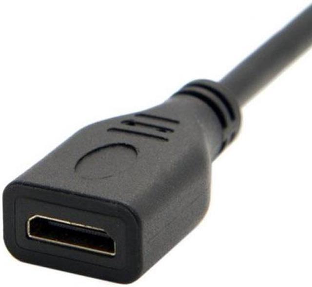 Alt view image 2 of 7 - CYSM D Type Micro HDMI 1.4 Male to Mini HDMI 1.4 Female C Type Extension Cable 10cm for Laptop PC HDTV