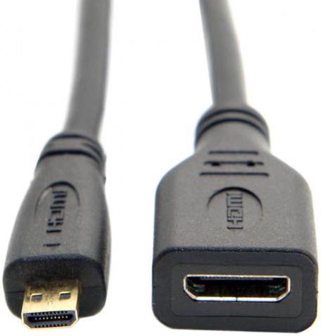 Alt view image 5 of 7 - CYSM D Type Micro HDMI 1.4 Male to Mini HDMI 1.4 Female C Type Extension Cable 10cm for Laptop PC HDTV