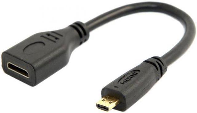 Alt view image 6 of 7 - CYSM D Type Micro HDMI 1.4 Male to Mini HDMI 1.4 Female C Type Extension Cable 10cm for Laptop PC HDTV