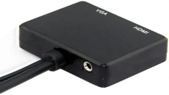 Alt view image 2 of 7 - Chenyang Cable HDMI to VGA & HDMI Female Splitter with Audio Video Cable Converter Adapter For HDTV PC Monitor