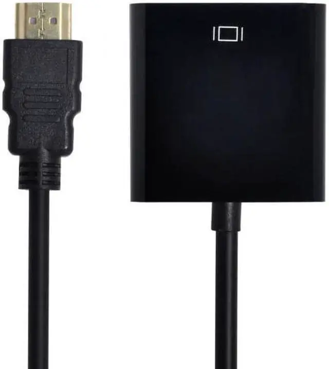 Alt view image 3 of 7 - Chenyang Cable hdmi input to VGA female output projectors monitors adapter PC Laptop Black
