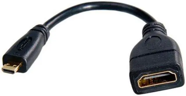 Alt view image 5 of 7 - Chenyang Cable Micro HDMI male to HDMI female Adapter short Cable 10cm for XOOM Droid X