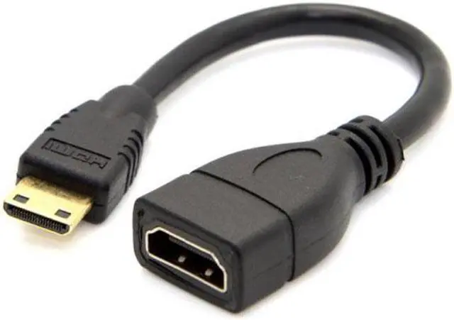 Alt view image 3 of 7 - Chenyang Cable Type C MINI HDMI Male to HDMI Female Extension for DV MP4 Camera DC DV