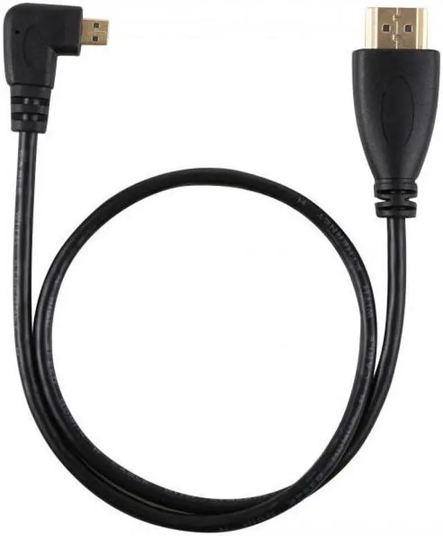 Alt view image 6 of 7 - Chenyang Cable Right Angled 90 Degree Micro HDMI to HDMI Male HDTV Cable for Cell Phone & Tablet & Camera