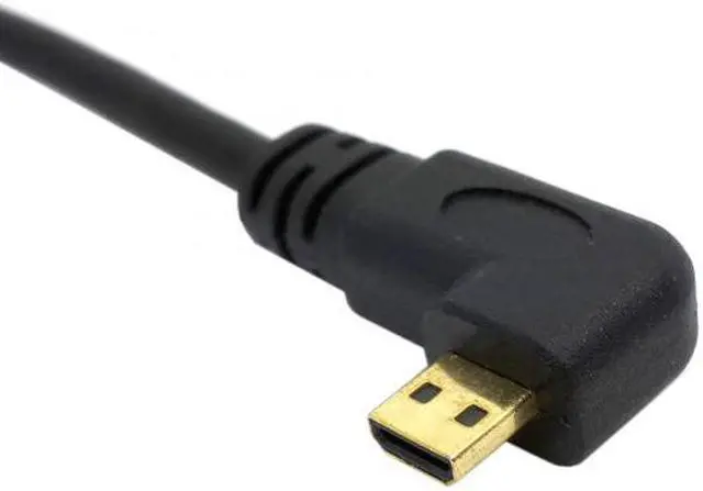 Alt view image 2 of 7 - Chenyang Cable Right Angled 90 Degree Micro HDMI to HDMI Male HDTV Cable for Cell Phone & Tablet & Camera