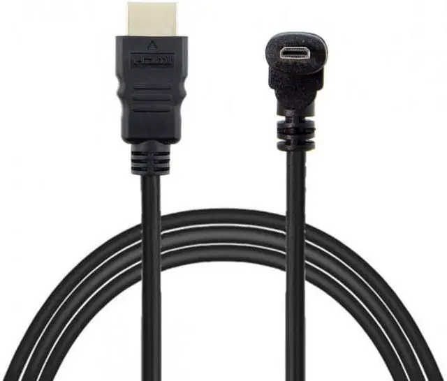 Main image of Chenyang Cable Up Angled 90 Degree Micro HDMI to HDMI Male HDTV Cable for Cell Phone & Tablet & Camera