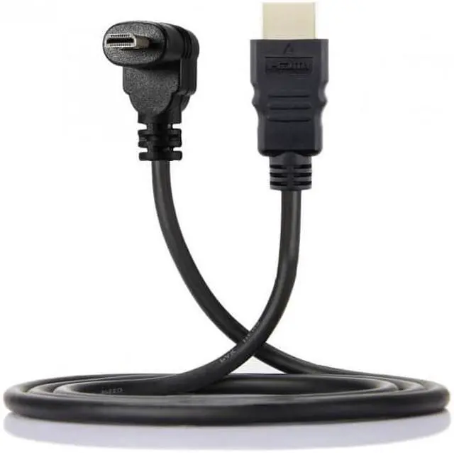 Alt view image 7 of 7 - Chenyang Cable Up Angled 90 Degree Micro HDMI to HDMI Male HDTV Cable for Cell Phone & Tablet & Camera