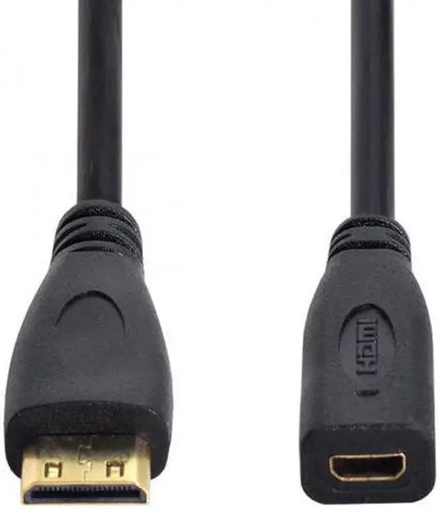 Alt view image 7 of 7 - CYSM Type D Micro HDMI v1.4 Socket Female to Type C Mini HDMI Male Convertor Adapter Cable 20cm