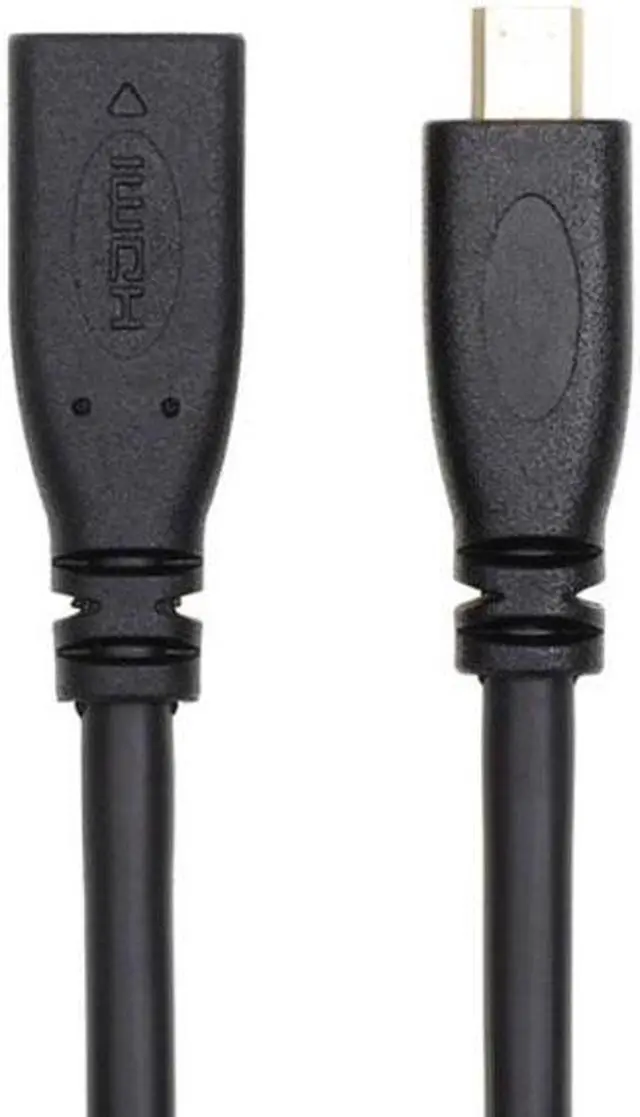 Alt view image 2 of 7 - Cablecc CY HD-089 HDMI 1.4 D Type Micro HDMI Male to Micro HDMI Female M/F Extension Cable 30cm