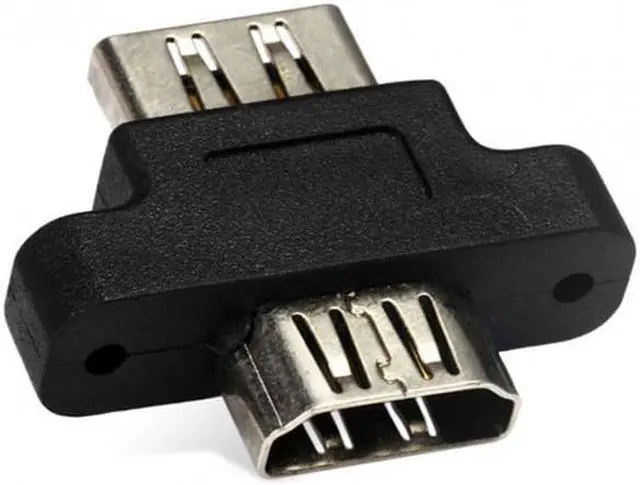 Alt view image 7 of 7 - CYSM HDMI Female To HDMI 1.4 Female Extension Extender Coupler Adapter with Panel Mount Holes