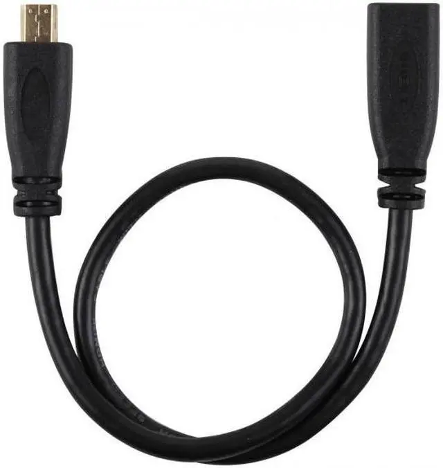 Alt view image 6 of 7 - Cablecc CY HD-089 HDMI 1.4 D Type Micro HDMI Male to Micro HDMI Female M/F Extension Cable 30cm