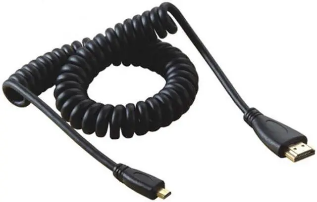 Alt view image 6 of 7 - Cablecc CY HD-110-BK Micro HDMI Male to HDMI Male stretch spring CABLE for TF201 XOOM A500 Tablet