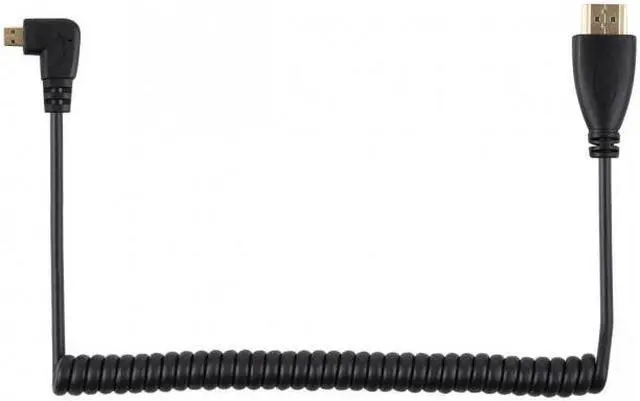 Alt view image 7 of 7 - Chenyang Cable Stretch Left Angled 90 Degree Micro HDMI to HDMI Male HDTV Cable for Cell Phone & Tablet & Camera