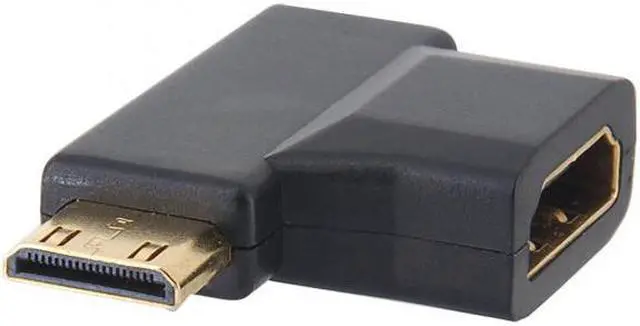 Alt view image 6 of 7 - KAIBOXIXI Micro HDMI male Mini HDMI male to HDMI 1.4 Female 90 degree 2 in 1 combo adapter
