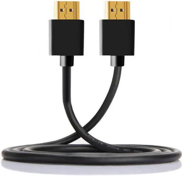 Alt view image 6 of 7 - FVH CY HD-138 OD 4.0mm standard HDMI 1.4 male to HDMI male HDTV Cable for PC Laptop HDTV 1m