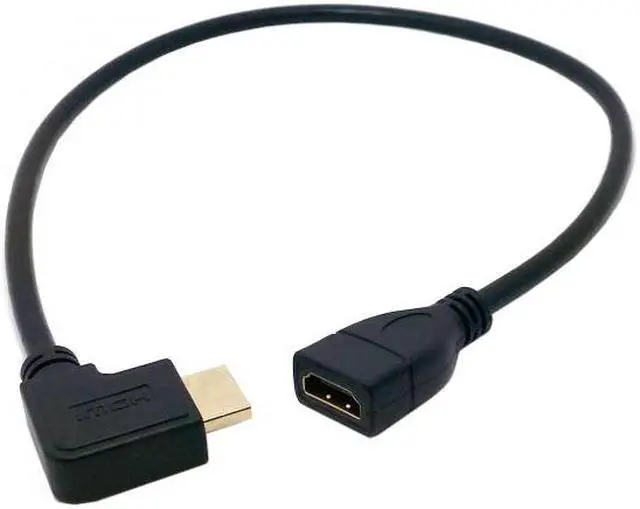 Alt view image 6 of 7 - KAIBOXIXI Left Angled 90 Degree Connector HDMI 1.4 with Ethernet & 3D Type A male to A female Extension Cable 0.5m