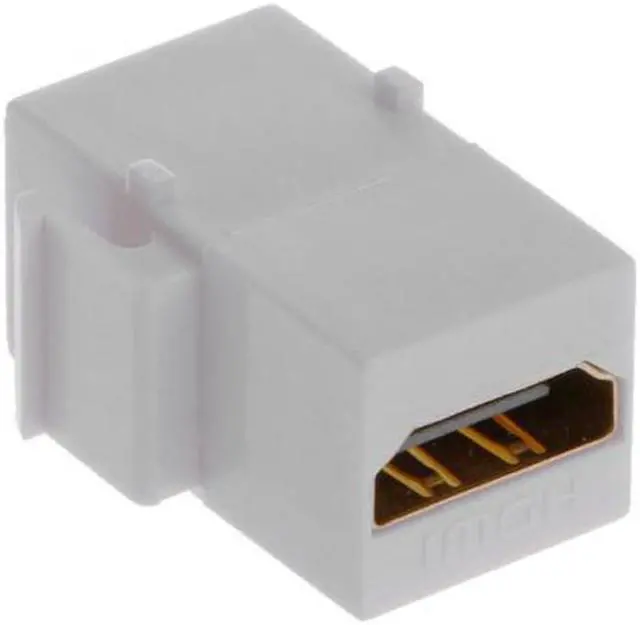 Alt view image 4 of 7 - Cablecc CY HD-168-WH HDMI 1.4 Snap-in Female to Female F/F Keystone Jack Coupler Adapter for Wall Plate White