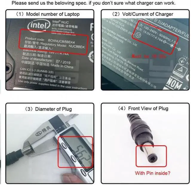 Alt view image 7 of 7 - KAIBOXIXI Rectangle Jack 11.0*4.5mm Input to 3Pin Power Plug Cable Compatible for Laptop Blade Pro 17 and Blade 15 Model Support 230W/160W Charge Adapter