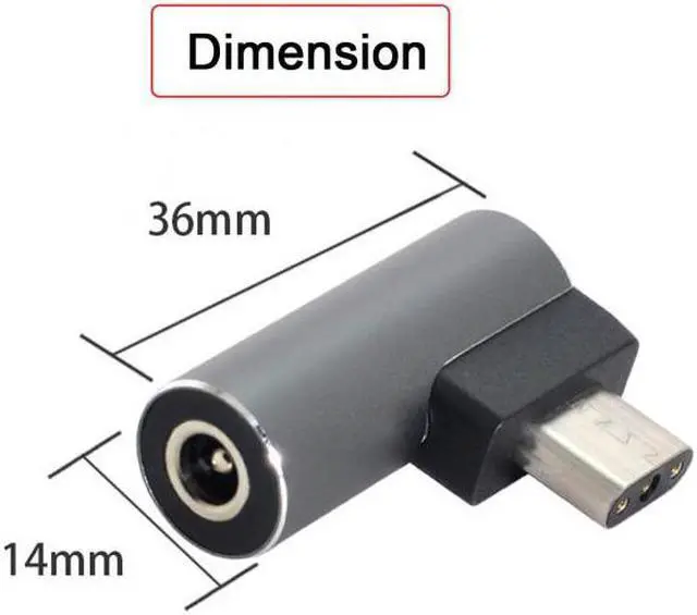 Alt view image 3 of 7 - KAIBOXIXI DC Jack 5.5*2.5mm Input to 3Pin Power Plug Adapter Compatible for Laptop Blade Pro 17 and Blade 15 Model Support 230W/160W Charge