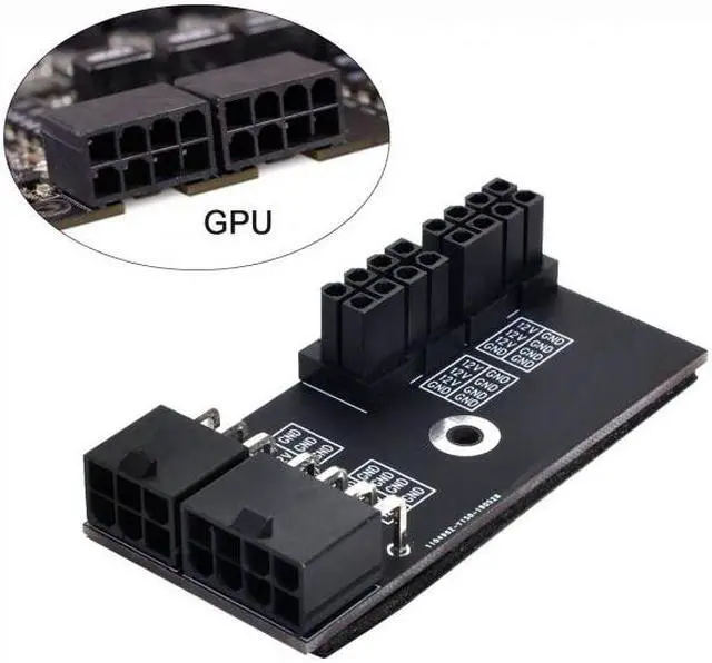 Main image of Chenyang Cable Dual ATX 8Pin Female to 6+8pin Male 180 Degree Angled Power Adapter for NVIDIA 3080 3090 Graphics Card GPU