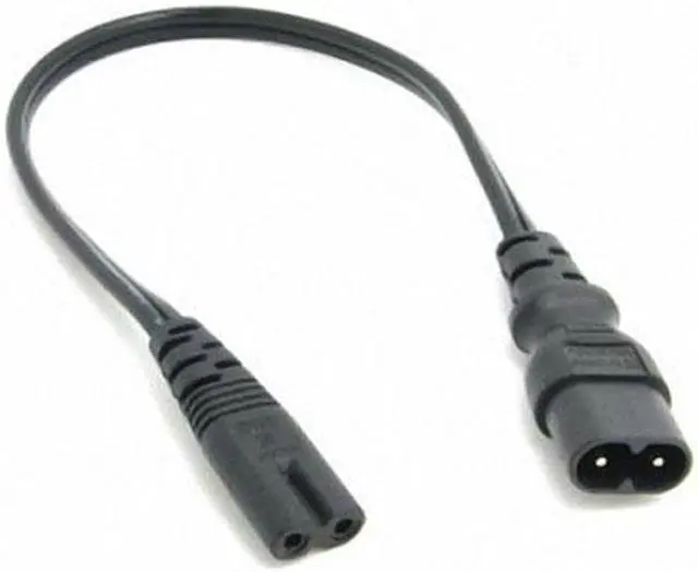 Alt view image 3 of 7 - KAIBOXIXI IEC 60320 C8 Plug to C7 Receptacle Male to Female Extension Power Supply Main Adapter Cable 30cm