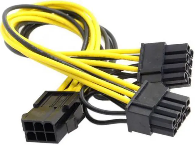Alt view image 7 of 7 - Chenyang PW-028 PCI-E PCI Express ATX 6Pin Male to Dual 8Pin6Pin Female Video Card Extension Splitter Power Cable