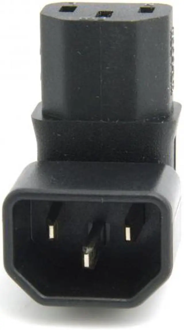 Alt view image 7 of 7 - Xiwai Cable IEC Male C14 to Down Right Angled 90 Degree IEC Female C13 Power Extension Adapter