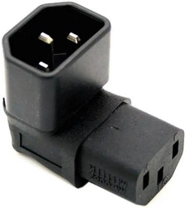 Alt view image 3 of 7 - Shenzhong IEC Male C14 to Up Direction Right Angled 90 Degree IEC Female C13 Power Extension Adapter